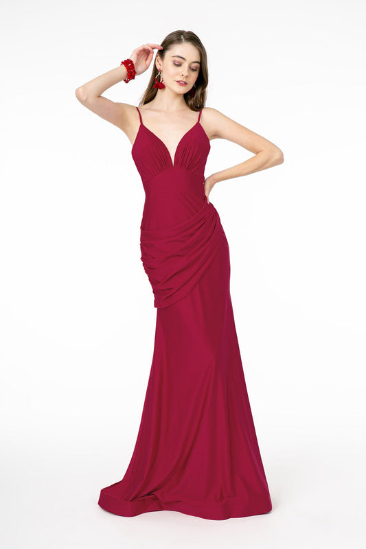 Sweetheart Neckline Jersey Long Dress-0
