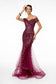 Sweetheart Neckline Glitter Mesh Long Dress w/ Cut-Out Back-1