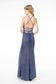 Strappy Ruched Sequined Long Dress by Elizabeth K-7