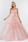 Sweetheart Neckline Beads and Jewel Embellished Bodice Quinceanera Dress w/ Mesh Cape-10