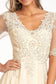 Rhinestone and Embroidery Embellished Chiffon Long Dress-8