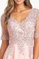 Rhinestone and Embroidery Embellished Chiffon Long Dress-12