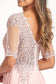 Rhinestone and Embroidery Embellished Chiffon Long Dress-13