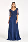 Rhinestone and Embroidery Embellished Chiffon Long Dress-14