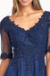 Rhinestone and Embroidery Embellished Chiffon Long Dress-15