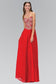 Sleeveless Sweetheart Chiffon Long Dress with Embroidered Detailing-6