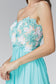 Strapless Sweetheart Chiffon Long Dress with Lace on Bodice-3