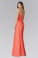 Sweetheart Pleated Criss-Cross Bodice Chiffon Floor Length Dress-1