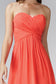 Sweetheart Pleated Criss-Cross Bodice Chiffon Floor Length Dress-2