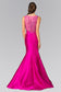Trumpet Style Mikado Long Dress Accented with Beads on Straps-1