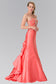 Ruffle-Back Sweetheart Mikado Dress Accented with Beading Details-4
