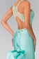 Ruffle-Back Sweetheart Mikado Dress Accented with Beading Details-3