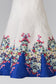 Flower Print Mermaid Long Dress with Jewel Beaded High Neck-3