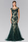 Sleeveless Lace Long Dress with Tulle Skirt-6