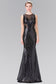 Side Sheer Cut Sequin Long Dress-4