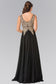 V-Neck Embroidered Chiffon Long Dress-15