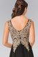 V-Neck Embroidered Chiffon Long Dress-17