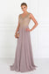 V-Neck Embroidered Chiffon Long Dress-32