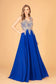 V-Neck Embroidered Chiffon Long Dress-5