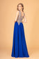 V-Neck Embroidered Chiffon Long Dress-6