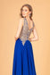 V-Neck Embroidered Chiffon Long Dress-10