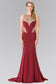 Embroidery Rome Jersey Long Dress with Open Back-1