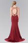Embroidery Rome Jersey Long Dress with Open Back-6