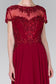 Chiffon A-Line Long Dress with Embroidery and Beads-1