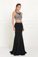 Full Embroidered Top Jersey Two-Piece Long Dress-4