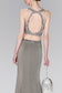 Full Embroidered Top Jersey Two-Piece Long Dress-3