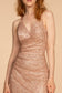 Corset-Back Glitter Long Dress-2