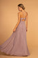 Chiffon Ruched Bodice Long Dress-1