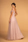 Sweethearted Chiffon Long Dress w/ V-Back-1