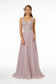 V-Neck Embroidered-Bodice Chiffon Long Dress-4