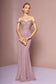 Lace Embellished Bodice Chiffon Mermaid Long Dress-5