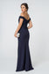 Embroidered Off-Shoulder Jersey Long Dress w/ Slit-9