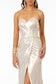 Sweetheart Ruched Mermaid Long Dress w/ Slit-2