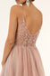Beads Embellished Bodice V-Neck Mesh A-Line Prom Dress w/ Sheer Back - Mask Not Included-8