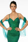 Sweetheart Ruched Glitter Mesh Long Dress-5