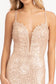 Sequin Embellished Embroidered Mermaid Dress w/ Cut-out Back and Slit-10