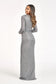 Gathered Waist Sequin Embellished Mermaid Dress w/ Long Sleeves-18