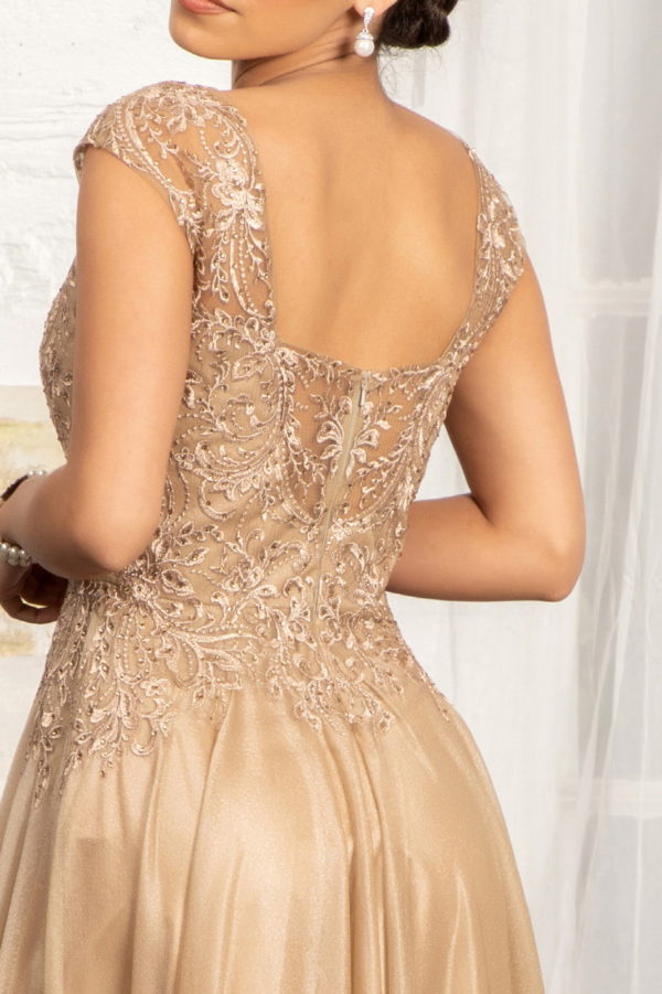 Beads Embellished Embroidered A-line Dress w/ Scoop-Neck-5