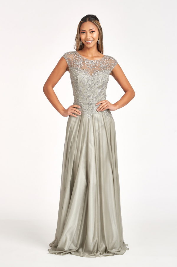 Beads Embellished Embroidered A-line Dress w/ Scoop-Neck-10