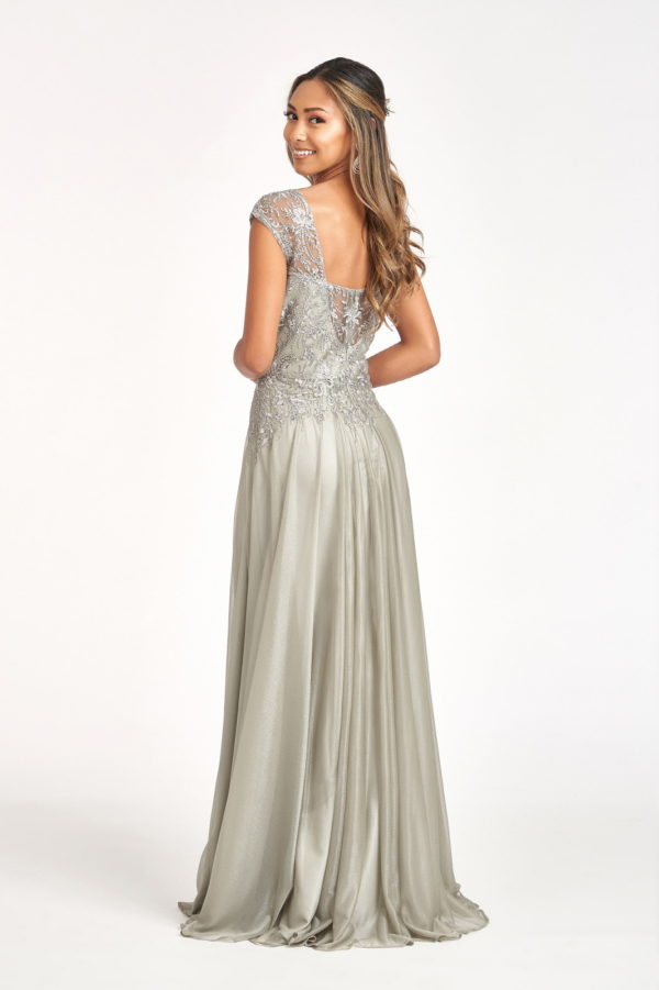 Beads Embellished Embroidered A-line Dress w/ Scoop-Neck-11