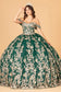 3-D Butterfly Applique Sweetheart Quinceanera Dress w/ Corset Back-1