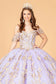 3-D Butterfly Applique Sweetheart Quinceanera Dress w/ Corset Back-9