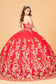 3-D Butterfly Applique Sweetheart Quinceanera Dress w/ Corset Back-13
