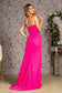 Ribbon Front Ruched Side Rome Jersey Mermaid Long Dress-7