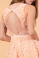3D Floral Applique Lace Short Dress-3