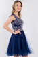 Cut-Away Shoulder Sweetheart Mesh Short Dress-17